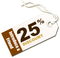 Introduce a Friend 25% DISCOUNT